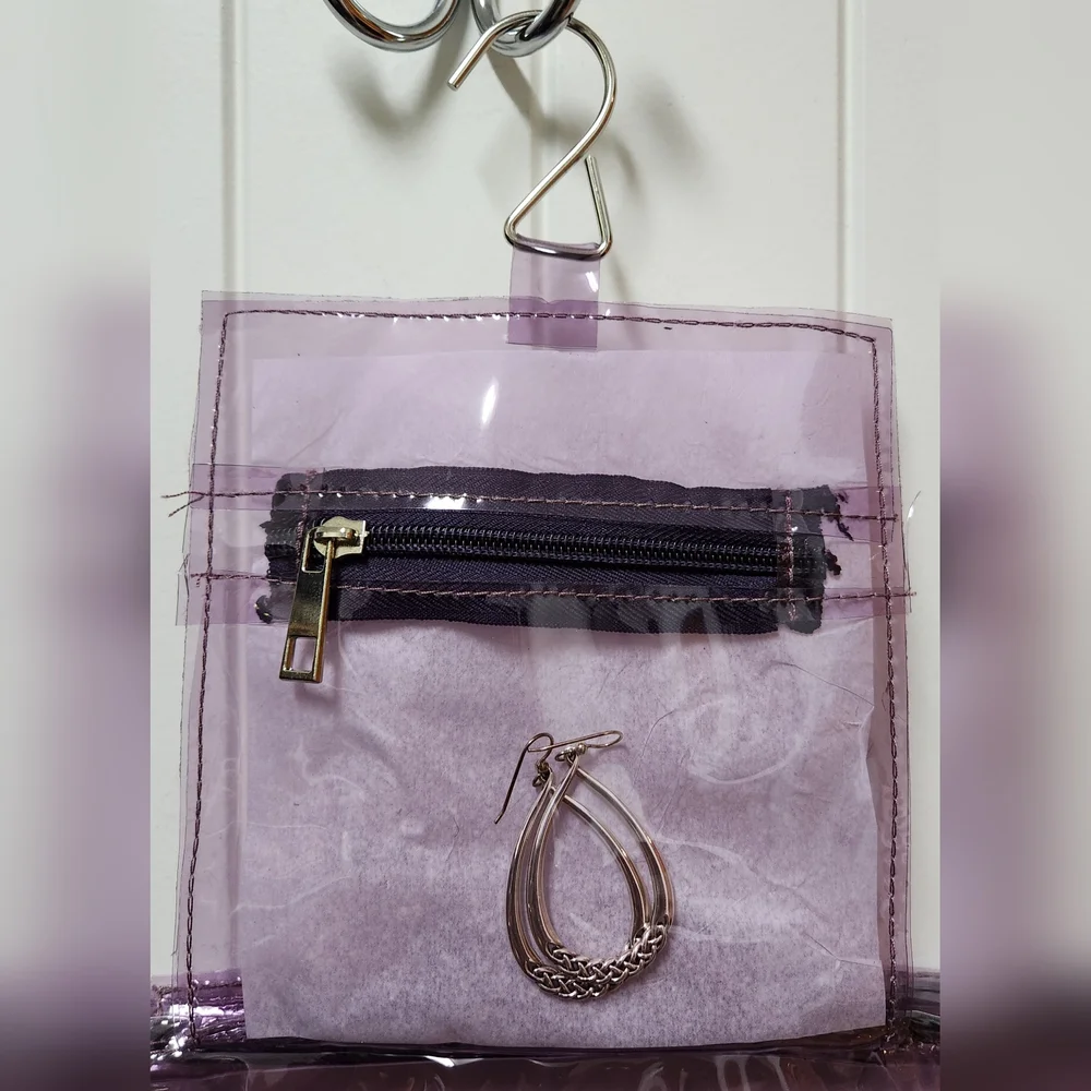 MONAT Clear Purple Hanging Travel Organizer NWOT